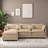 105" Modular L-Shape Sectional with Ottoman, Soft Chenille Fabric, 3-Seat-1438868638