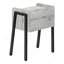 Table d'appoint, table d'appoint, table de bout, table de chevet, lampe, salon et chambre à coucher, stratifié gris, métal noir
