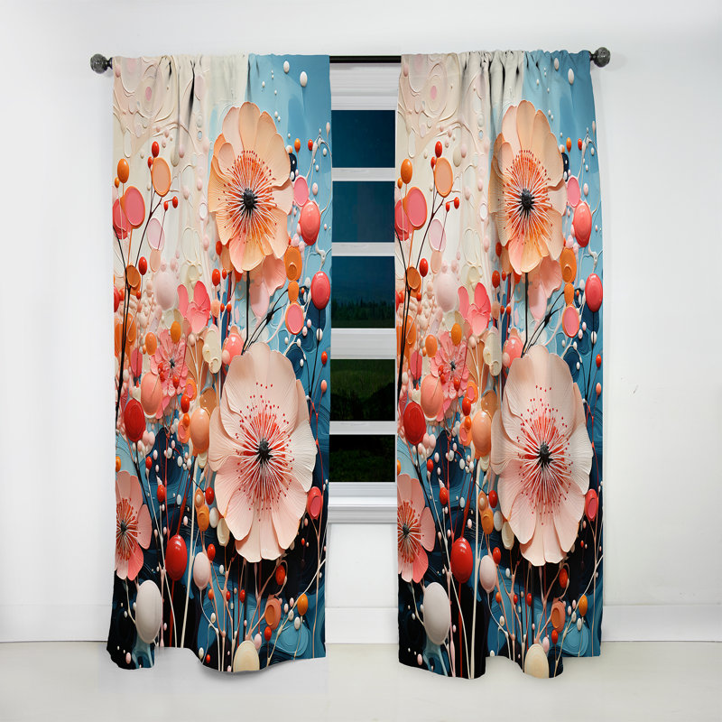 Cadeau - Collage Kaleidoscope III - Abstract Collages Curtain - Velvet Room Darkening - 1 panel, 52" W x 120" L