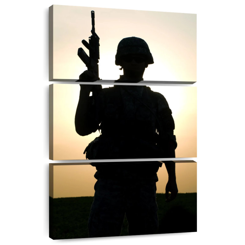 Silhouette d'un soldat américain