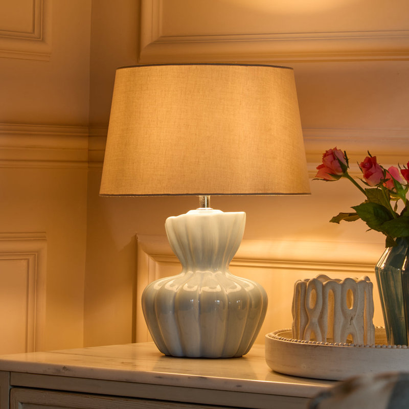 Ceramic Lamp, Taupe, Yes