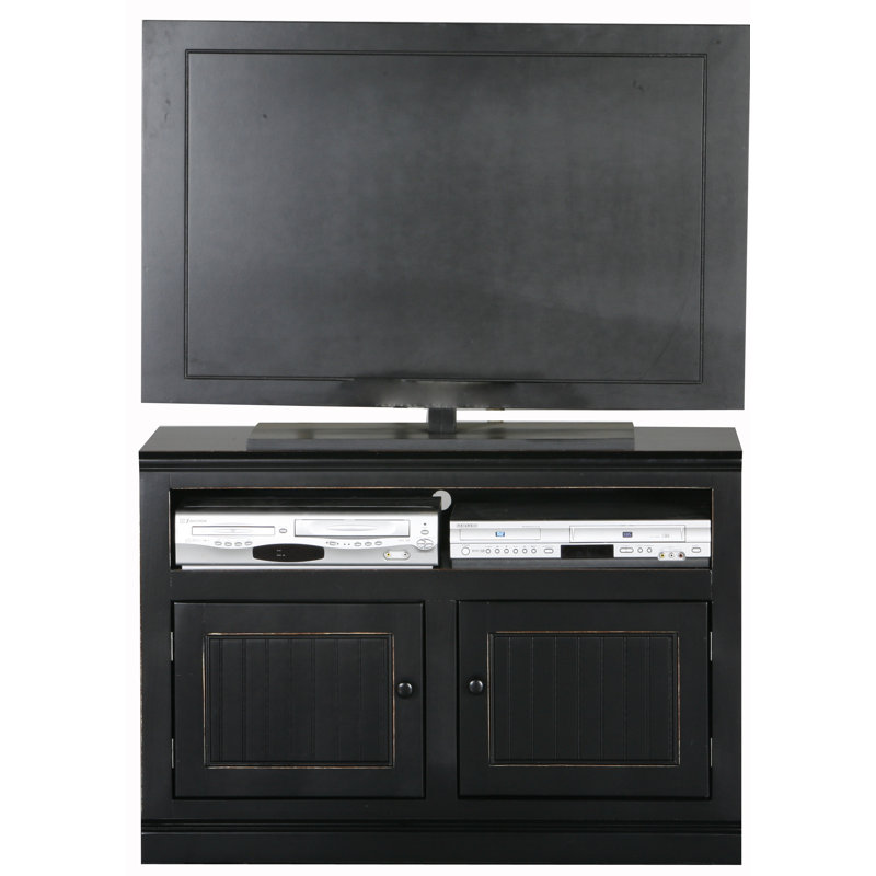 Aowyn Unfinished TV Stand for TVs up to 43", Black, Wood