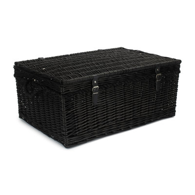 Wicker 27" Black Rope Handled Trunk