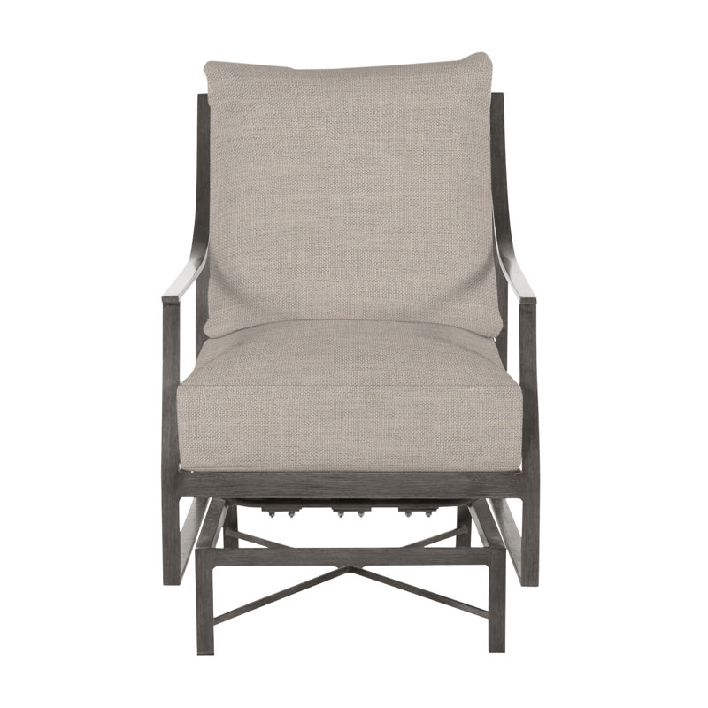 Monaco Patio Chair with Cushions, Dove Sunbrella® Linen, No Welt + Standard Fill, Slate Gray