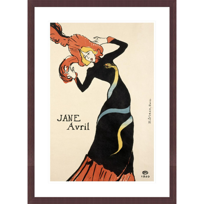 «Jane Avril» par Henri de Toulouse-Lautrec, impression giclée encadrée, H 29,5 po x l 21,52 po