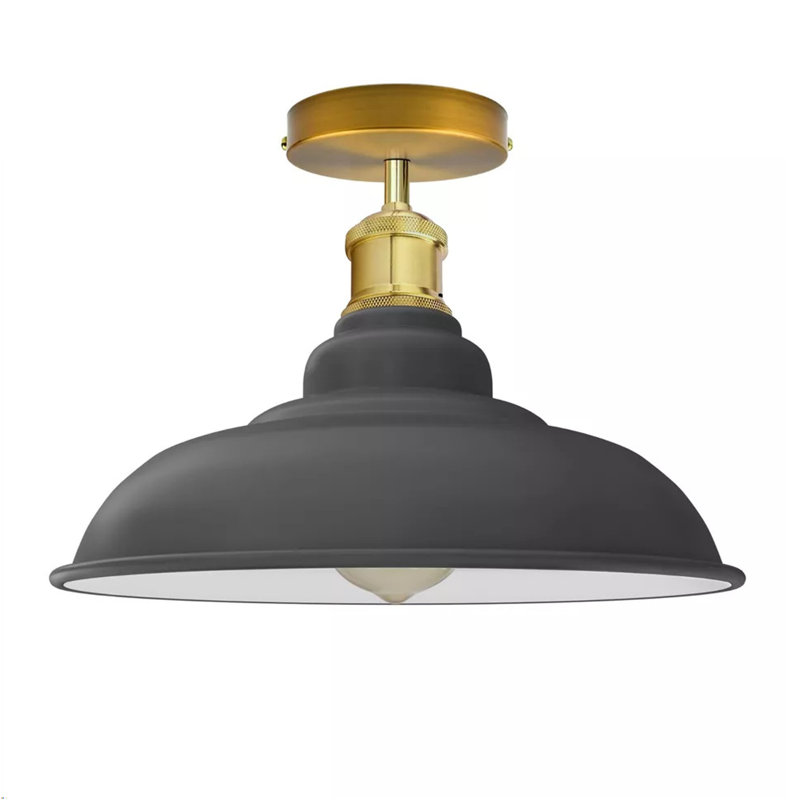 Zeke Flush Mount, No, Grey