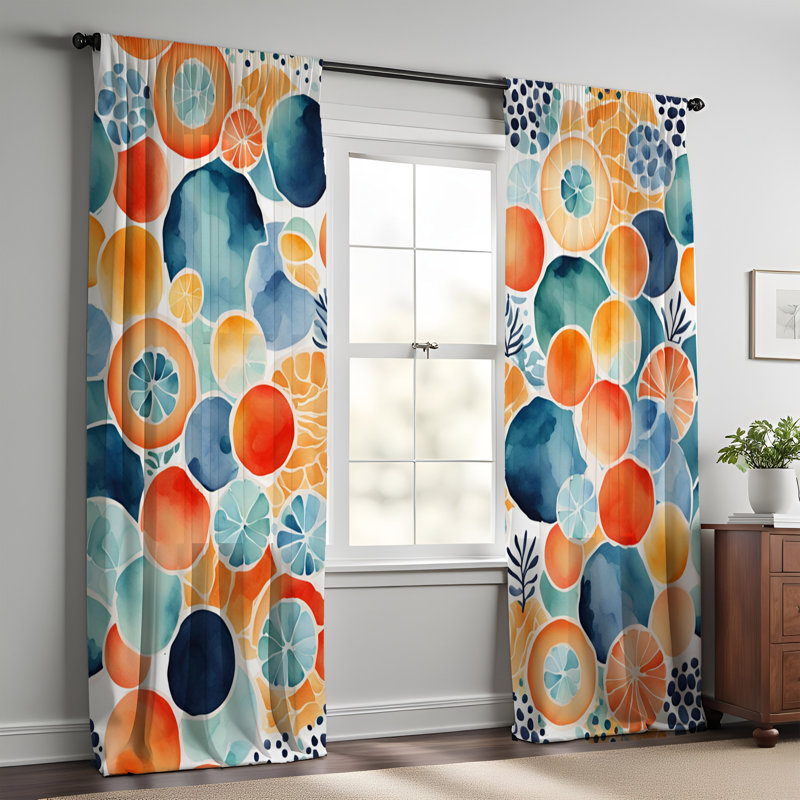 Paire de rideaux semi-transparents Ednita, L 20 po x L 82 po