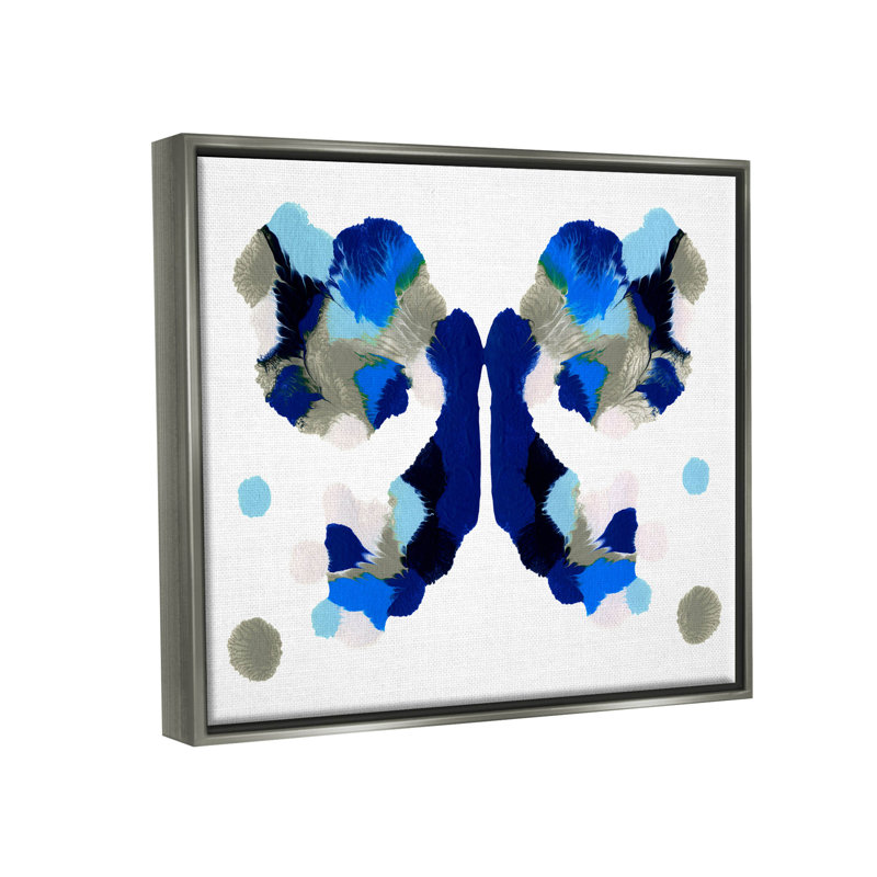 Abstrait à l'encre abstraite, giclée par Emma Caroline, H 11 po x l 14 po x P 1,5 po, Cadre flottant gris lustré