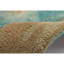 Tapis abstrait en laine touffeté à la main bleu sarcelle / brun-1466170801