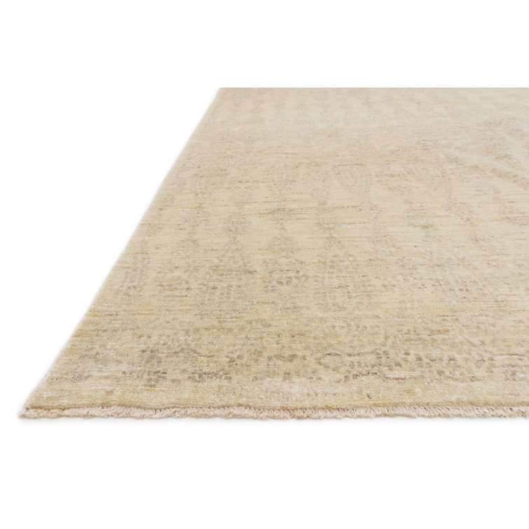 Kennith Hand Knotted Wool Ikat Area Rug
