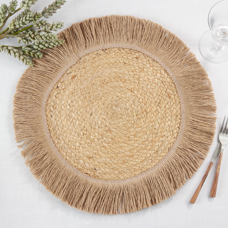 Islander Jute No Pattern Round Placemat