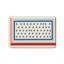 Tapis de bienvenue beige à bordure en forme d'étoile bleue 20 po x 32 po à usage domestique