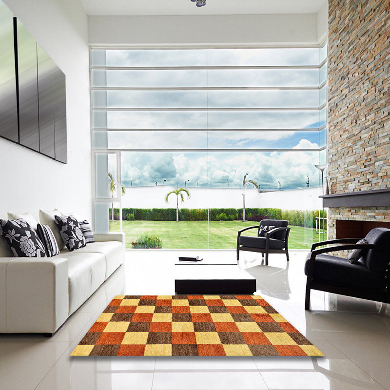 Abstract Indoor Rug, Square 7'