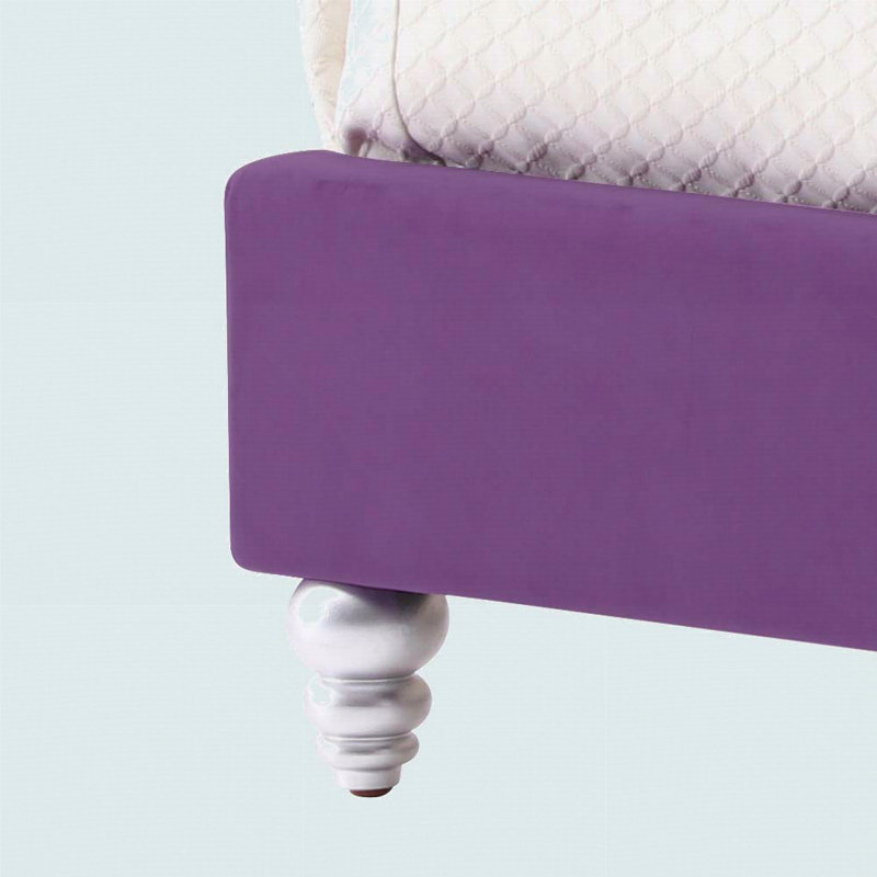 Transitional Purple Upholstered Full Bed