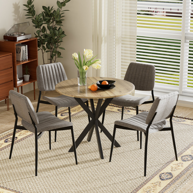 Ensemble repas rond 31,5 po, 5, Gris