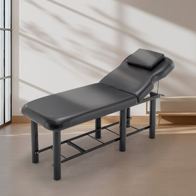 73.3" Faux Leather Adjustable Bed Professioanl Massage Table Lash Bed Beauty Spa Bed Physical Therapy Table With Metal Legs