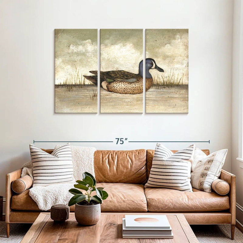 Brampt Blue Winged Teal Duck, 36" H x 57" W