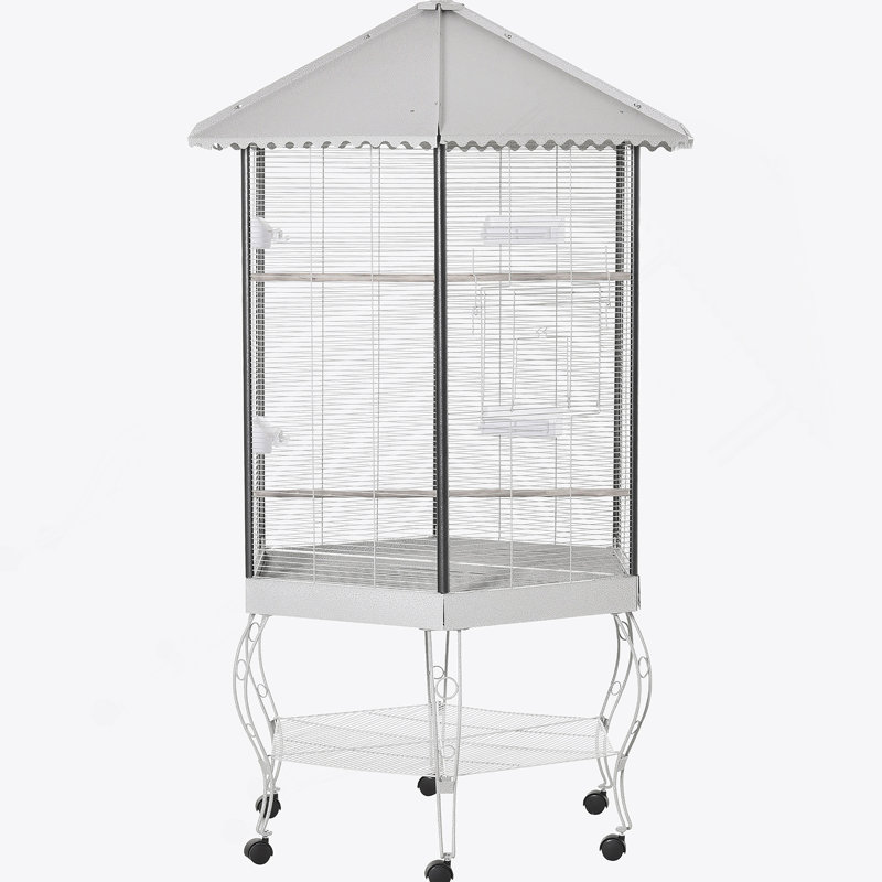 Portable Durable Bird Cage With Spacious Interior And Convenient Features