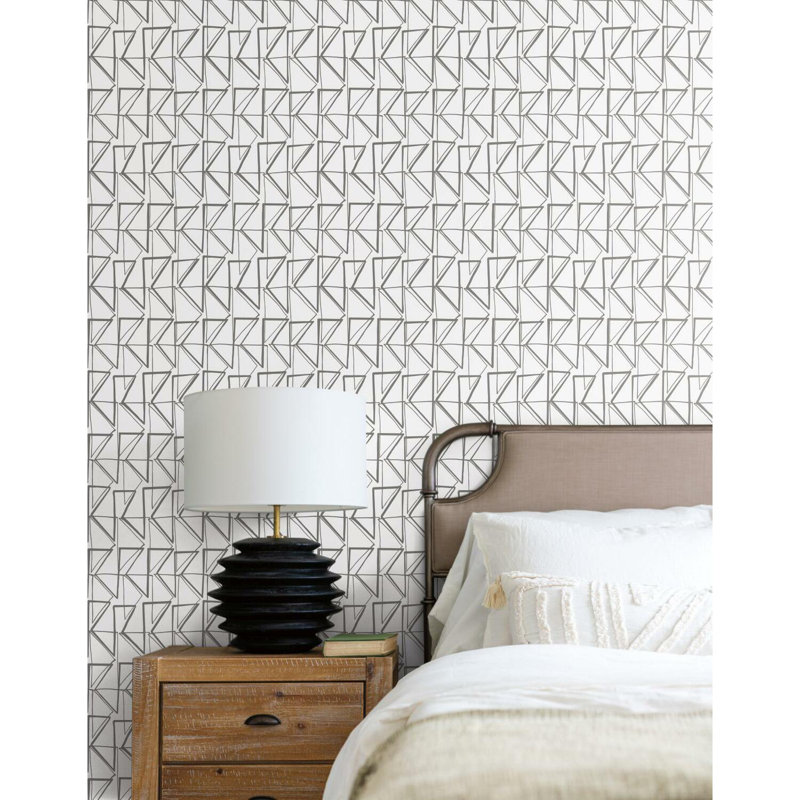 Rouleau de papier peint adhésif L 33 pi x l 20,5 po Callaway Love, gris