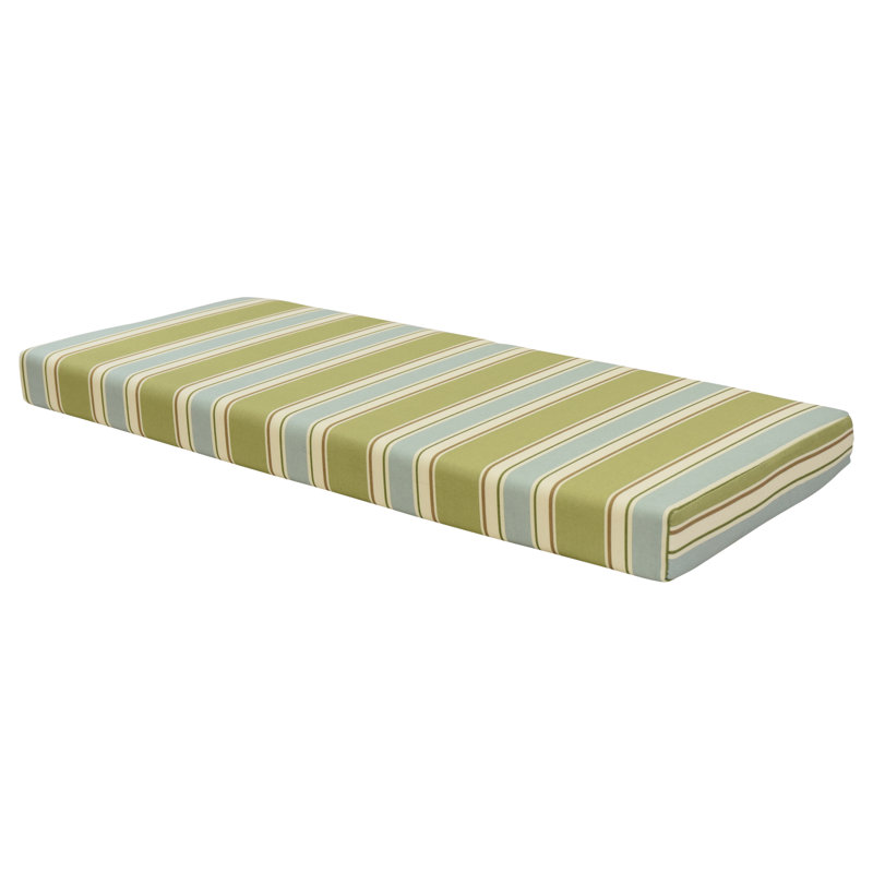 Outdoor 3'' Bench Seat Cushion, Huntington Green Tea