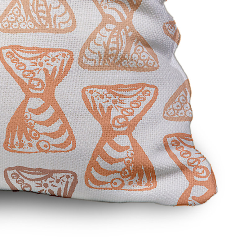 Housse de coussin en coton carrée/insert, 20 po X 20 po, Orangé