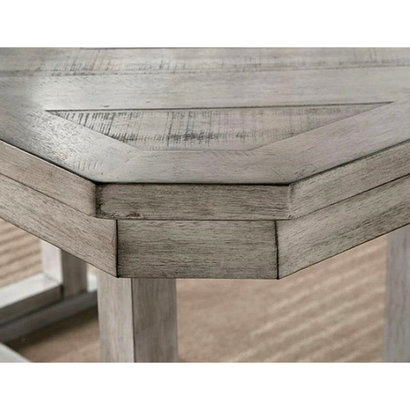 Table de salle à manger à motif de grain de bois à motif de losanges 1pc