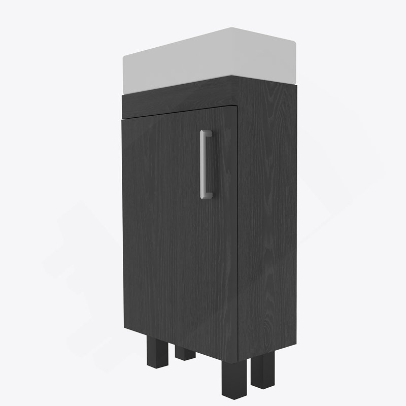 Meuble-lavabo autoportant avec lavabo en céramique encastré
