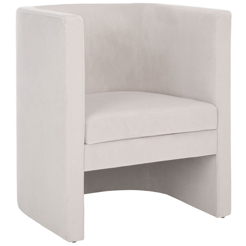 Jennabel Velvet Armchair, Light Gray