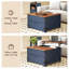 Farmhouse Square Lift Top Coffee Table With Hidden Storage And Drawer, 4-In-1 Multi-Functional Center Table For Living Room