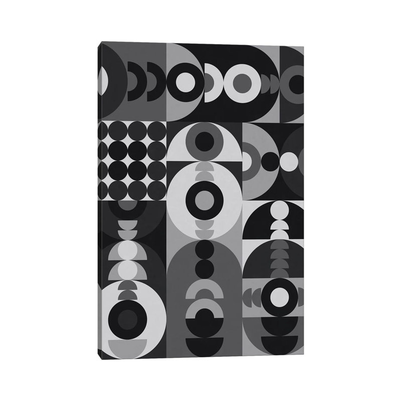 Geometry Games V - Black Palette by Alisa Galitsyna - Wrapped Canvas Gallery-Wrapped Canvas Giclée