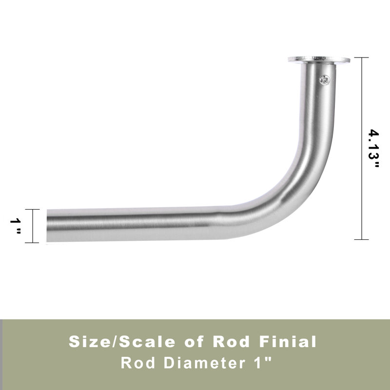 Tringle à rideaux simple réglable Caroleena, 28" - 48", Acier inoxydable