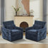 Chaise d'appoint moderne rembourrée avec coussin lombaire (ensemble de 2)
