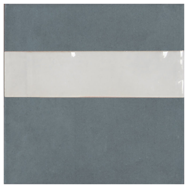 Subway Tile Line Black 6X6 Porcelain Tile, Gray