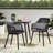 Dahlia Chair - Outdoor. Black Polypropylene, Weather . Elegant Curve. 33''H X 22.5''W 21.5''D. And Stable Frame