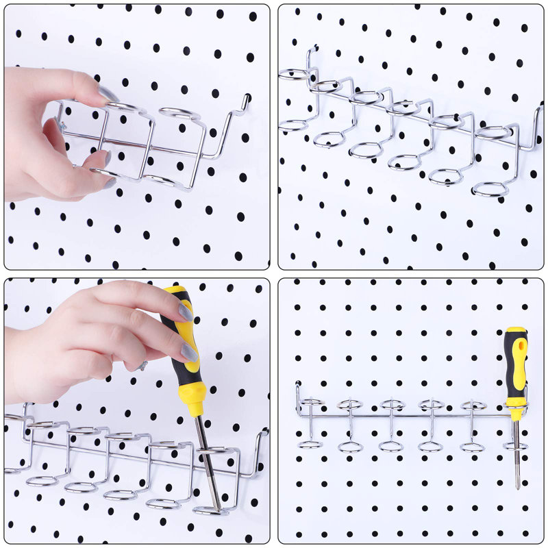 Pin board screwdriver support - 2 sets of multi-tool organizer