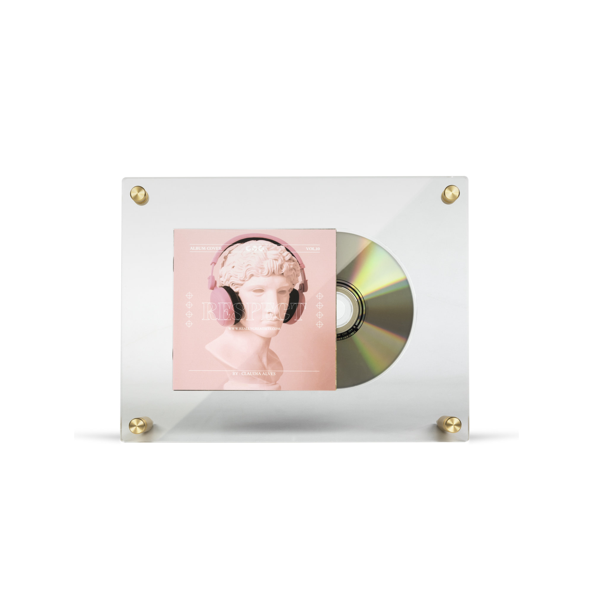 10x8" Tabletop CD Frame for the Music Lover in Your Life, Gold