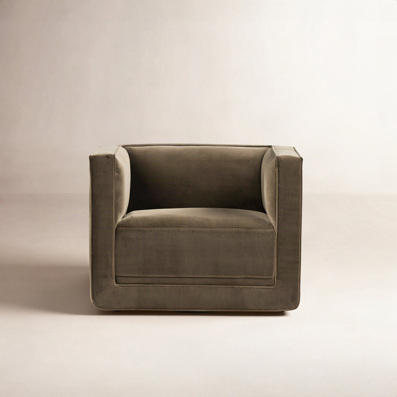 Gigi Upholstered Swivel Accent Chair, Surrey Olive Velvet