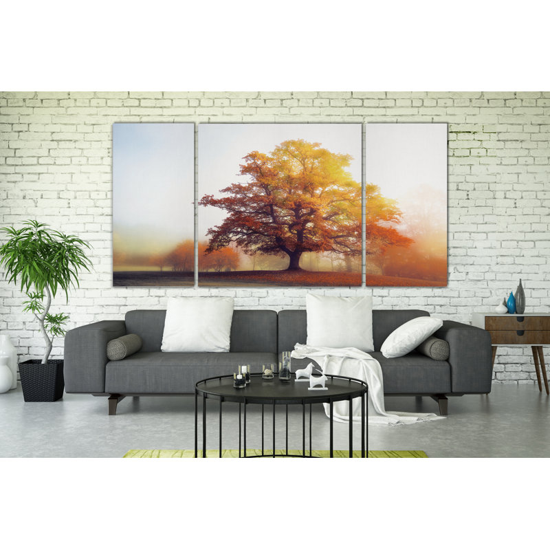 " Glowing Warmth " 3 - Pieces, 32" H x 64" W x 1.5" D