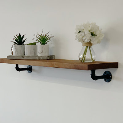 Edsall Pine Solid Wood Bracket Shelf