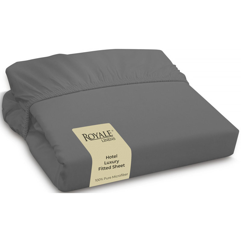 Royale Linens | Ultra Soft Brushed Microfiber | Hotel Luxury Bottom Sheets | Wrinkle Free & Fade Resistant | Deep Pocket Only