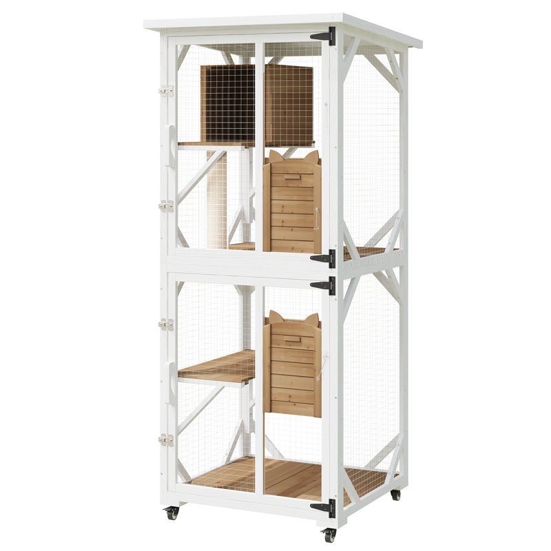 Enceintes d'extérieur pour chats Catio, Blanc
