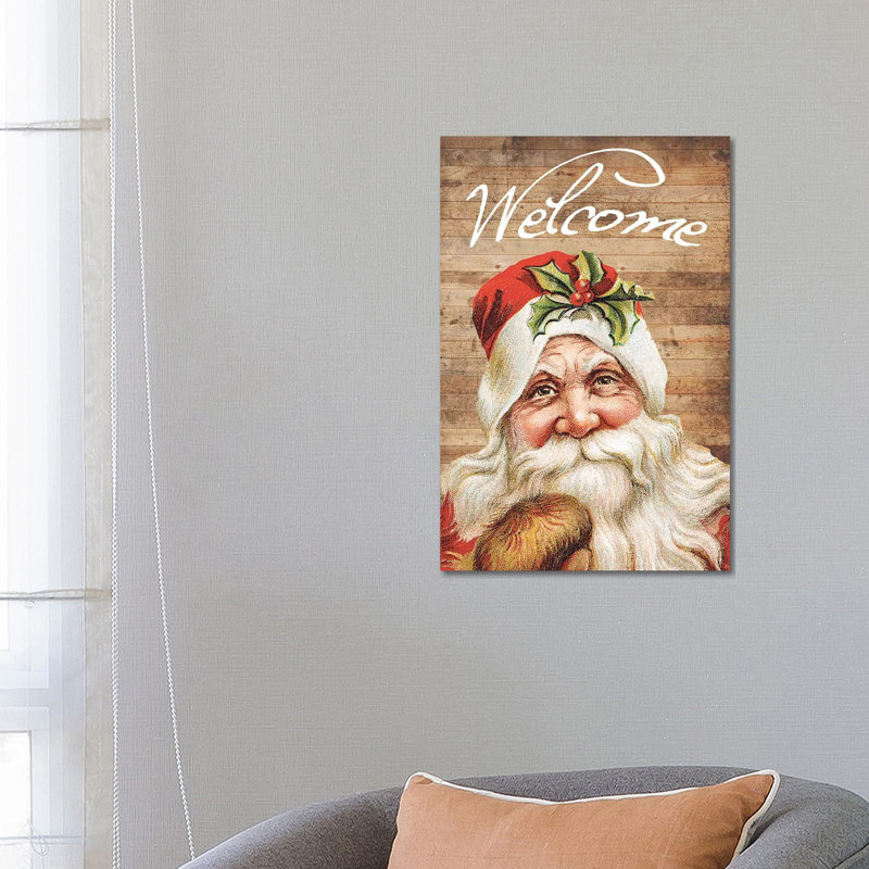 Welcome 1 Piece Wrapped Canvas Wall Art, 66.04 cm H x 45.72 cm W x 1.91 cm D