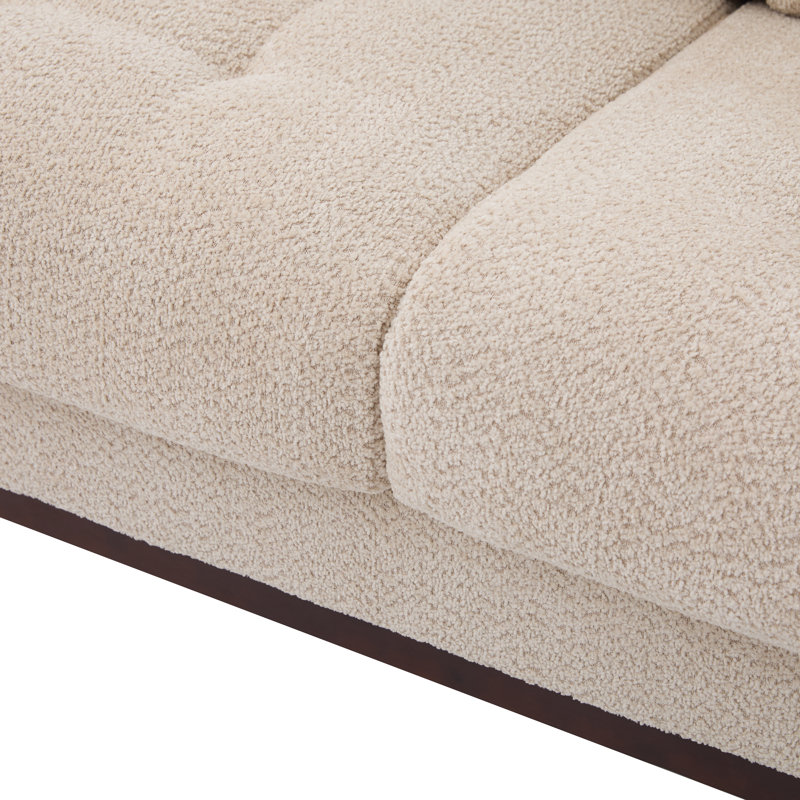 Canapé 83,5 pouces 83,5 pouces, Beige bouclé