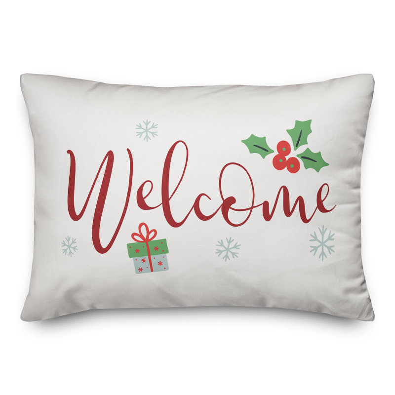  Coussin lombaire Welcome, Blanc