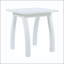 Table d'appoint en bois d'acacia Selma - Polyuréthane blanc, résistant aux intempéries
