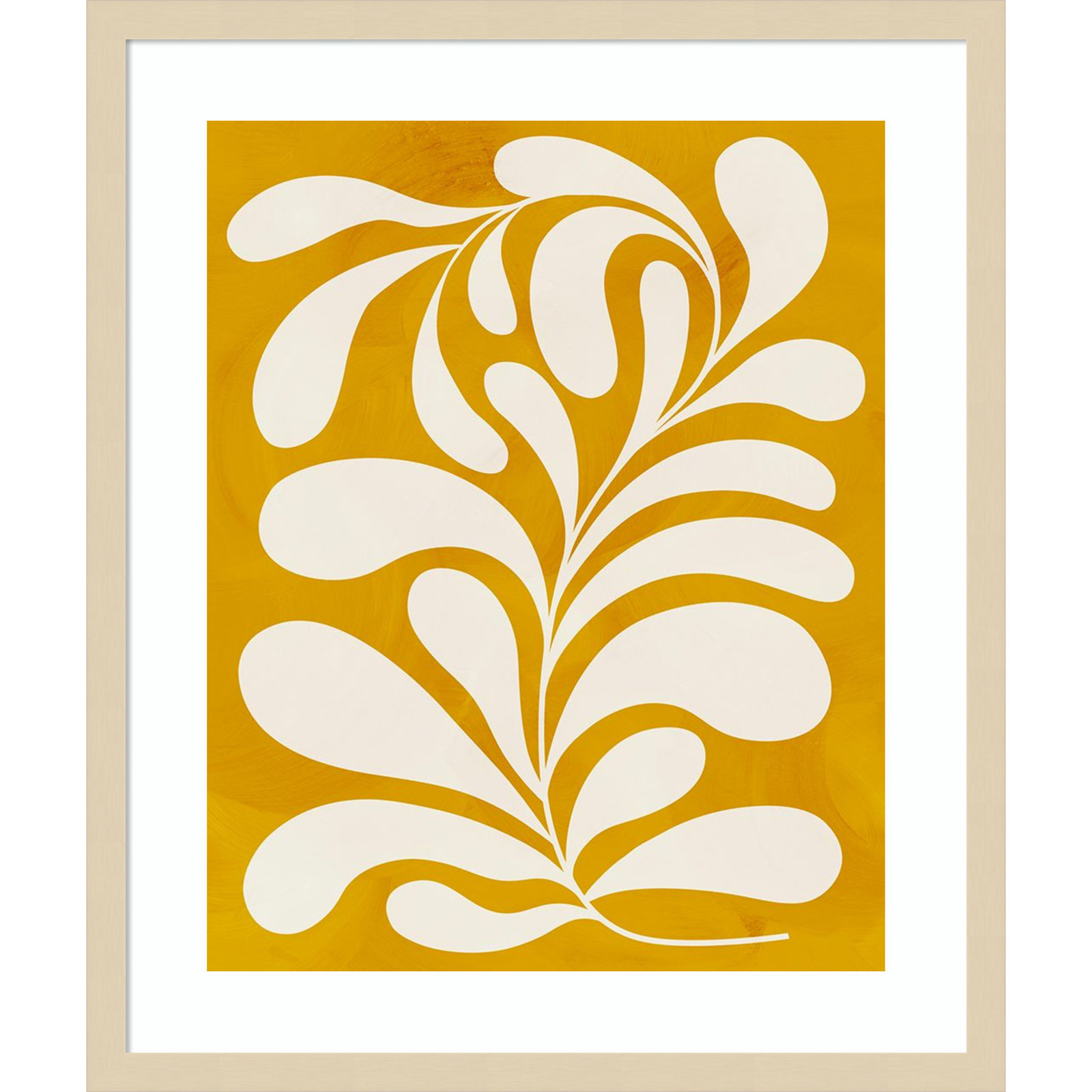Lomi "Goldenrod I" Print by Grace Popp, Natural, 25" H x 21" W x 1" D
