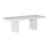 Robusto Dining Table, White Stone