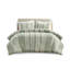 Housse de couette en coton rayé pour lit très grand / très grand avec garniture 3 pièces