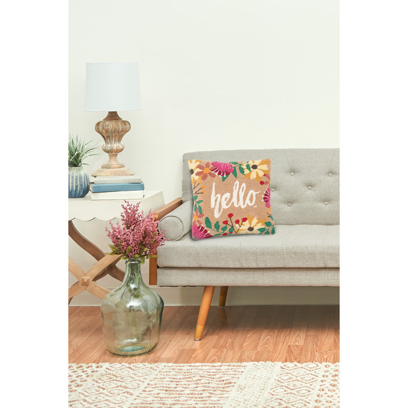  Hello Hooked Throw Pillow