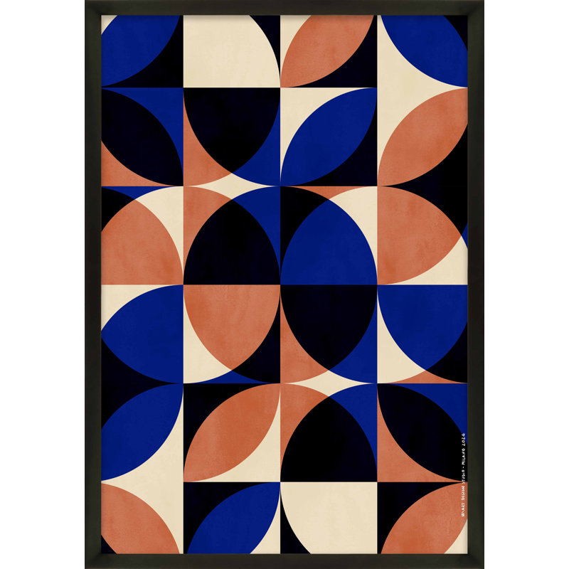 Harmonic Patterns II by Romina Gadler - Framed Wall Art, Black Framed Paper, 20" H x 14" W
